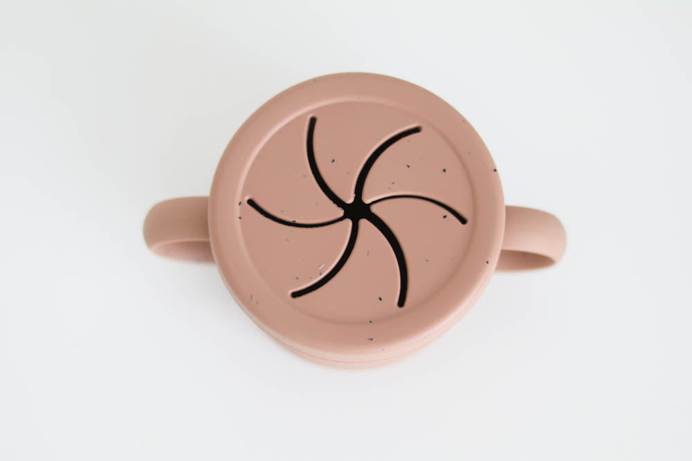 Coral Speckled Snack Cup
