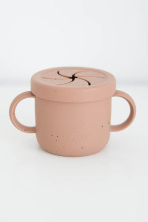 Coral Speckled Snack Cup