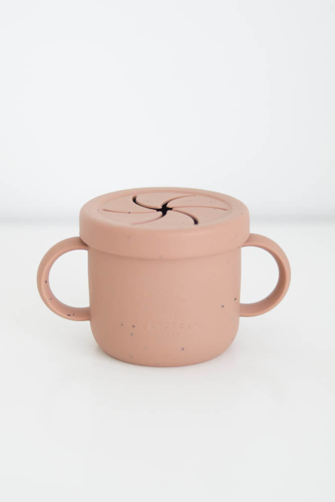 Coral Speckled Snack Cup
